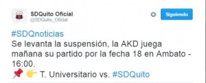 Twitter Deportivo Quito