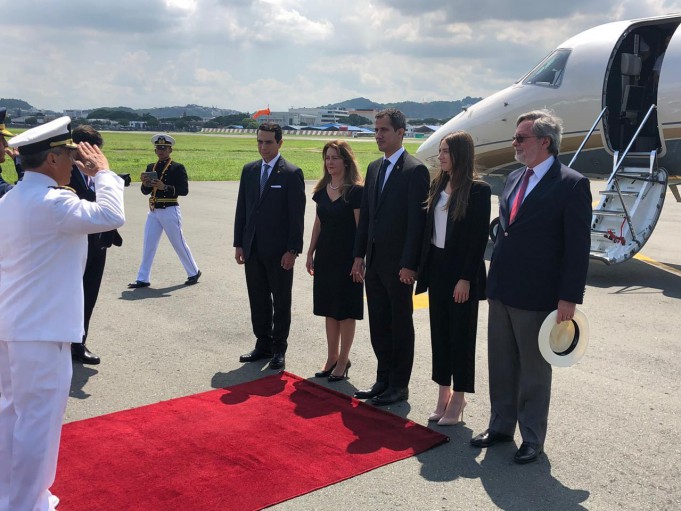 Juan Guaidó llegó a Ecuador