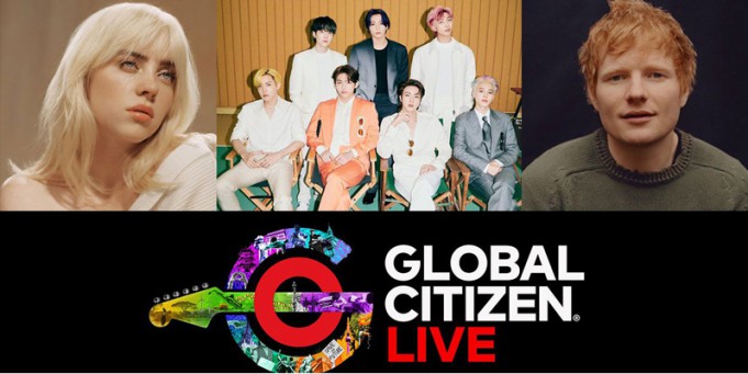 Global Citizen, concierto, Billie Eilish, BTS, Elton John
